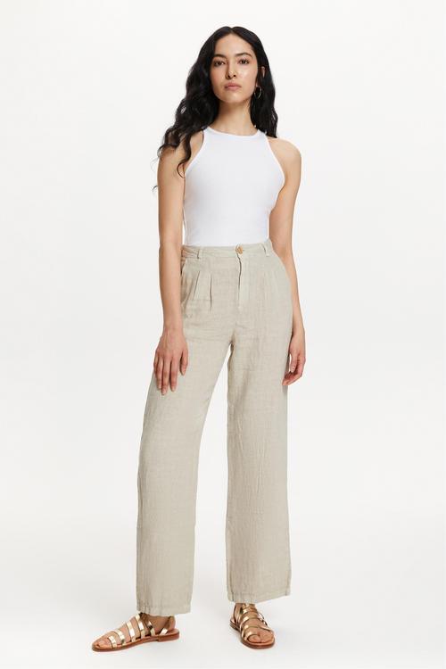  GENİŞ PAÇA KETEN PANTOLON