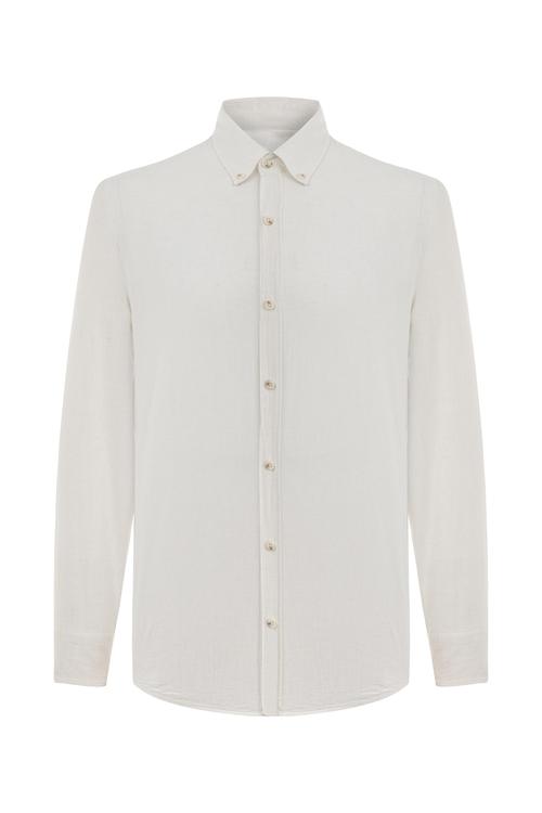  KETEN KARIŞIMLI REGULAR FIT GÖMLEK