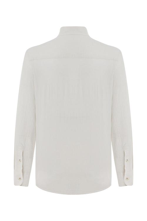  KETEN KARIŞIMLI REGULAR FIT GÖMLEK