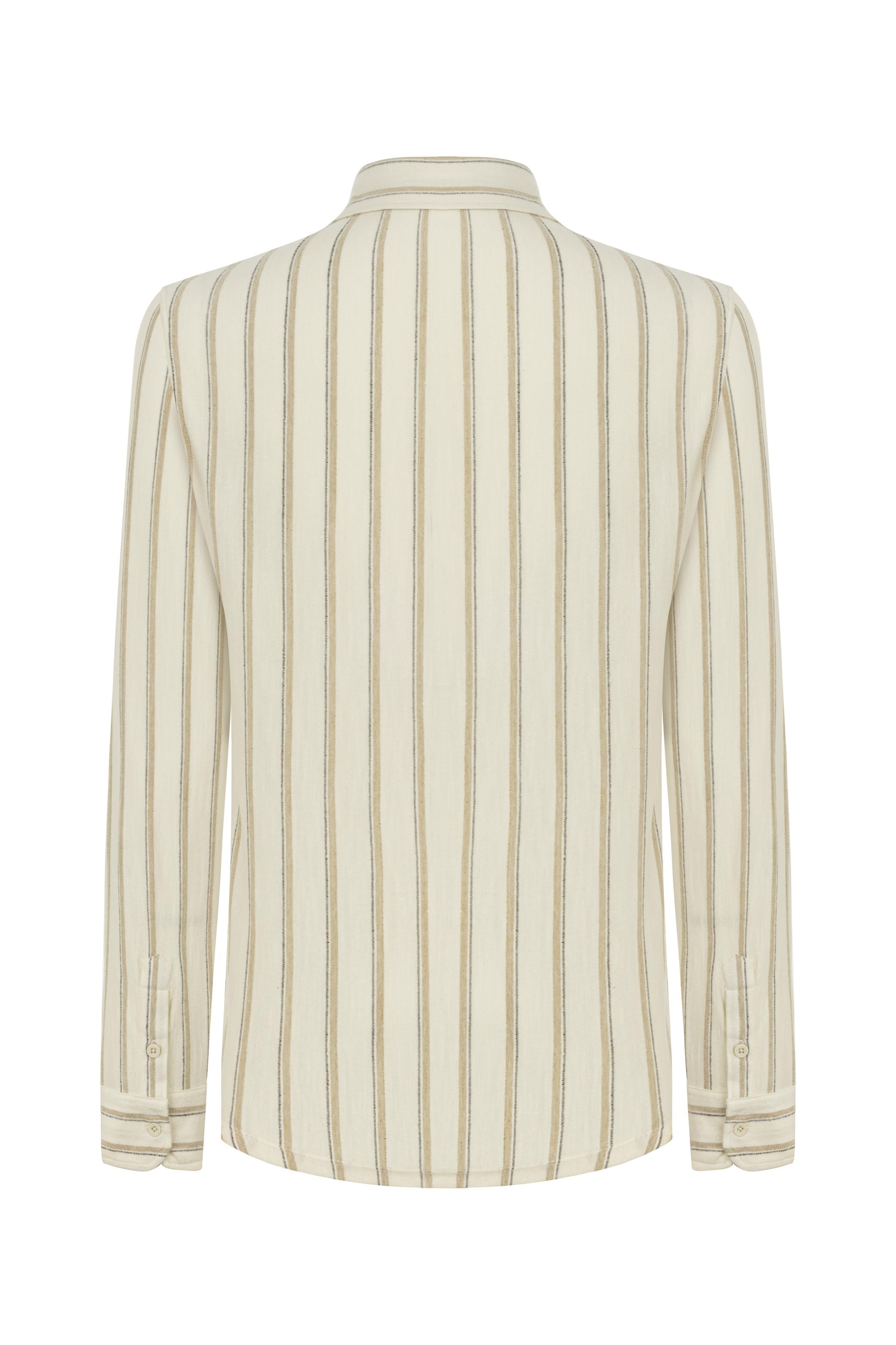 ÇİZGİLİ ORGANİK PAMUK REGULAR FIT GÖMLEK