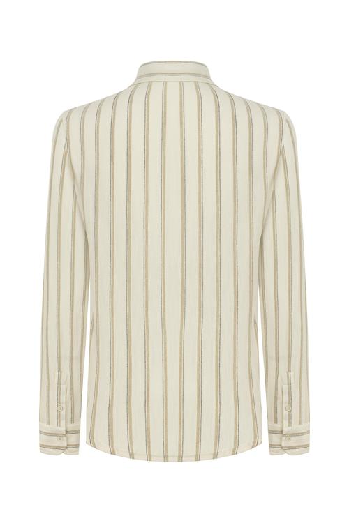  ÇİZGİLİ ORGANİK PAMUK REGULAR FIT GÖMLEK