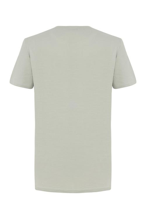  ÇAPA DETAYLI KISA KOLLU T-SHIRT