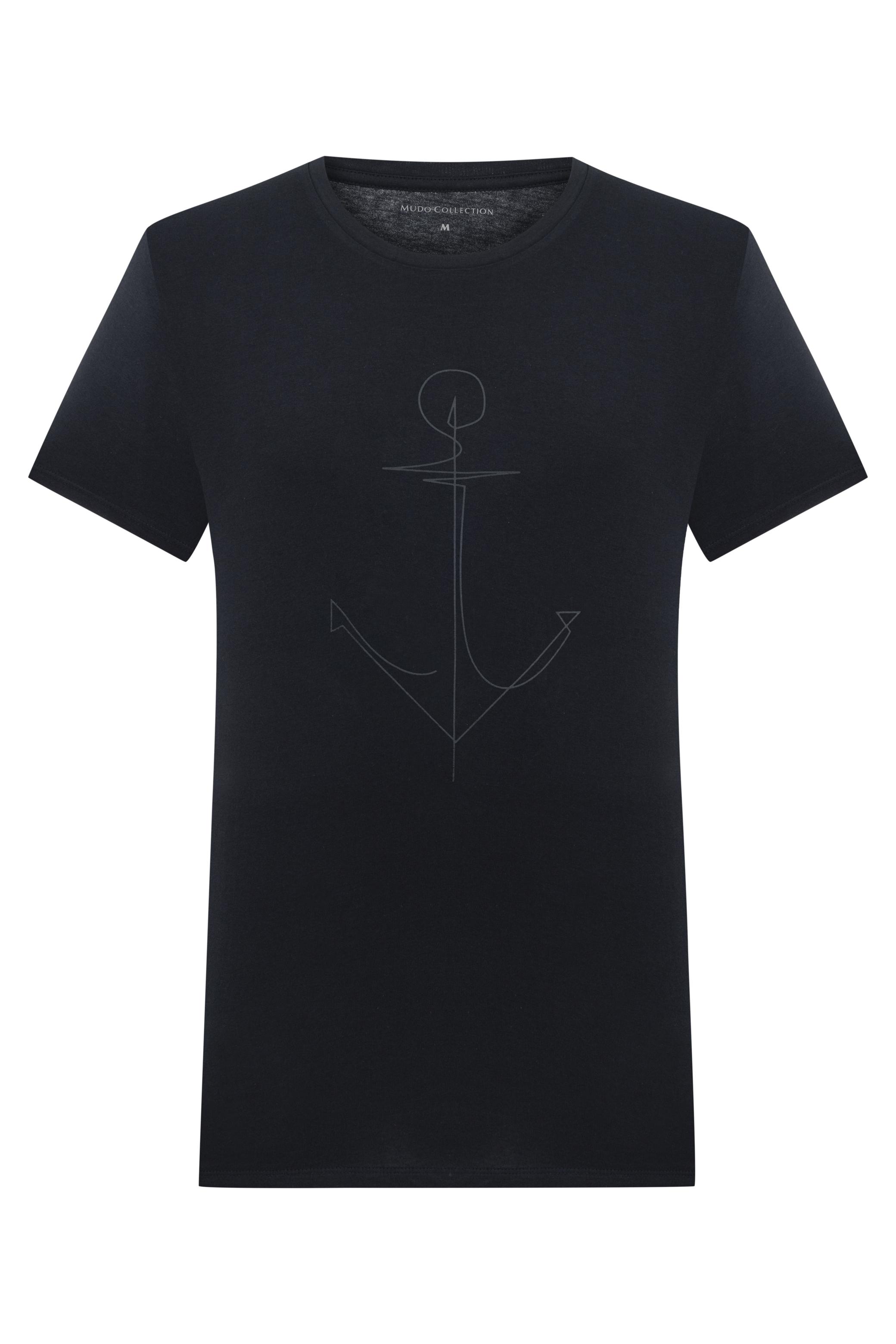 MARİN DETAYLI BİSİKLET YAKA T-SHIRT