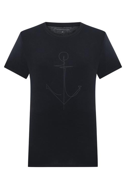  MARİN DETAYLI BİSİKLET YAKA T-SHIRT