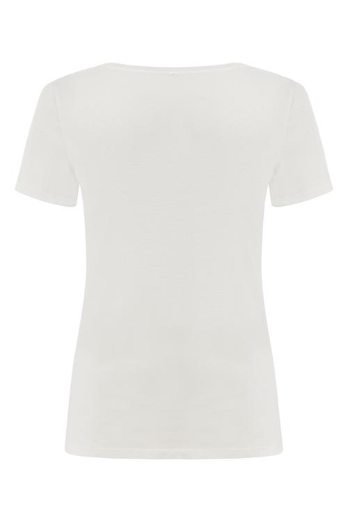  NAKIŞLI V YAKA KISA KOLLU T-SHIRT