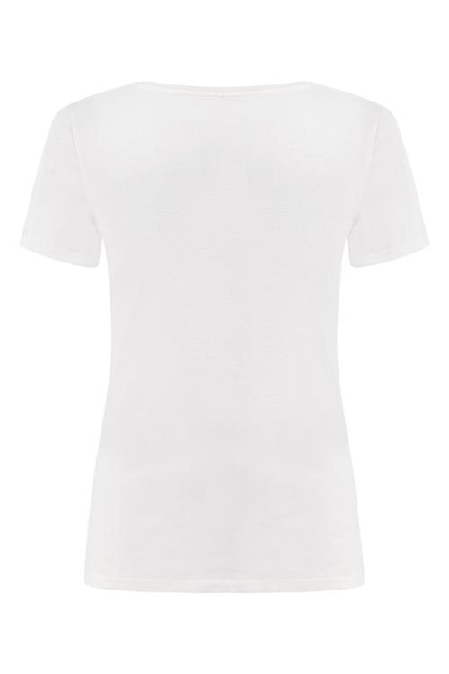  DENİZ KABUĞU NAKIŞLI BİSİKLET YAKA T-SHIRT