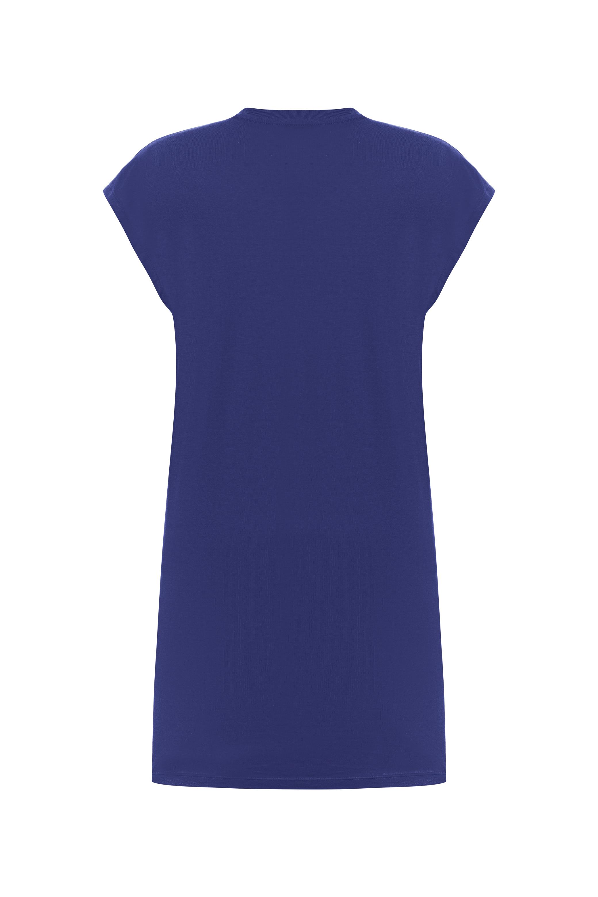 KISA KOLLU DÜZ KESİM MİNİ ELBİSE