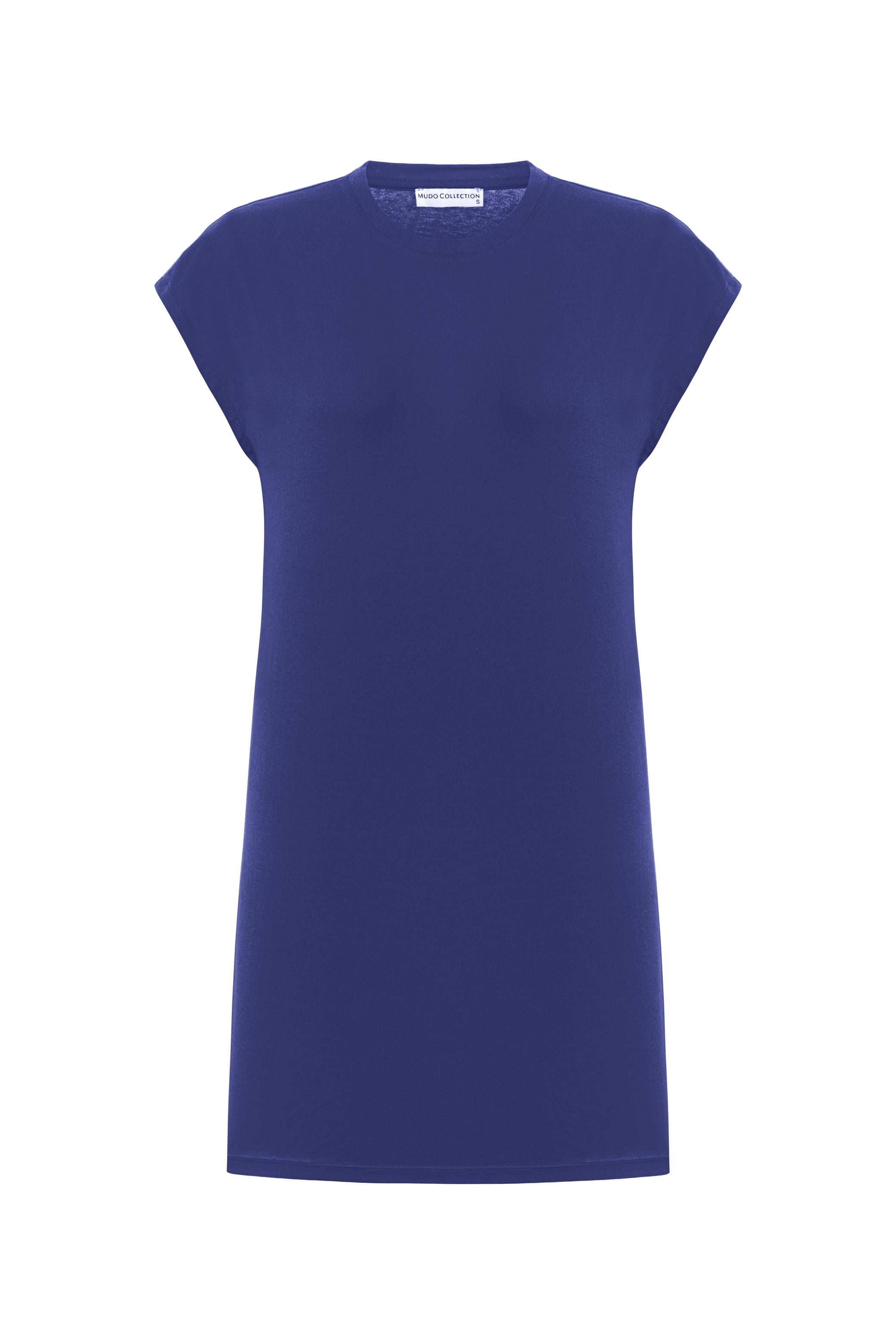 KISA KOLLU DÜZ KESİM MİNİ ELBİSE