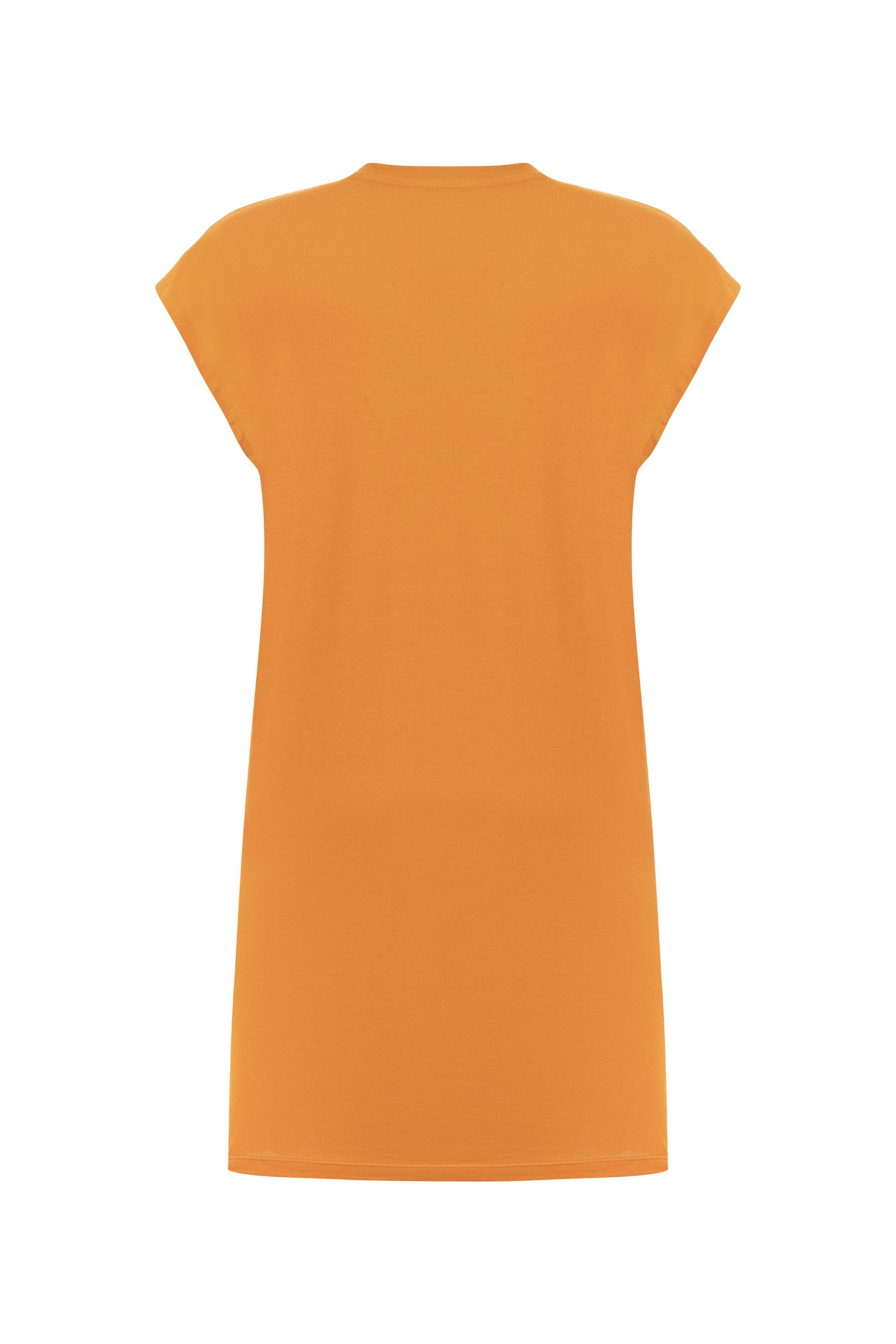 KISA KOLLU DÜZ KESİM MİNİ ELBİSE