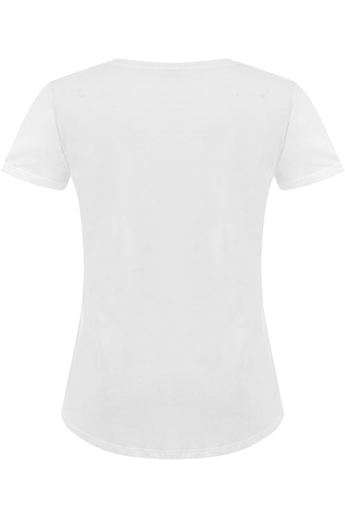  BASKILI BİSİKLET YAKA KISA KOLLU T-SHIRT