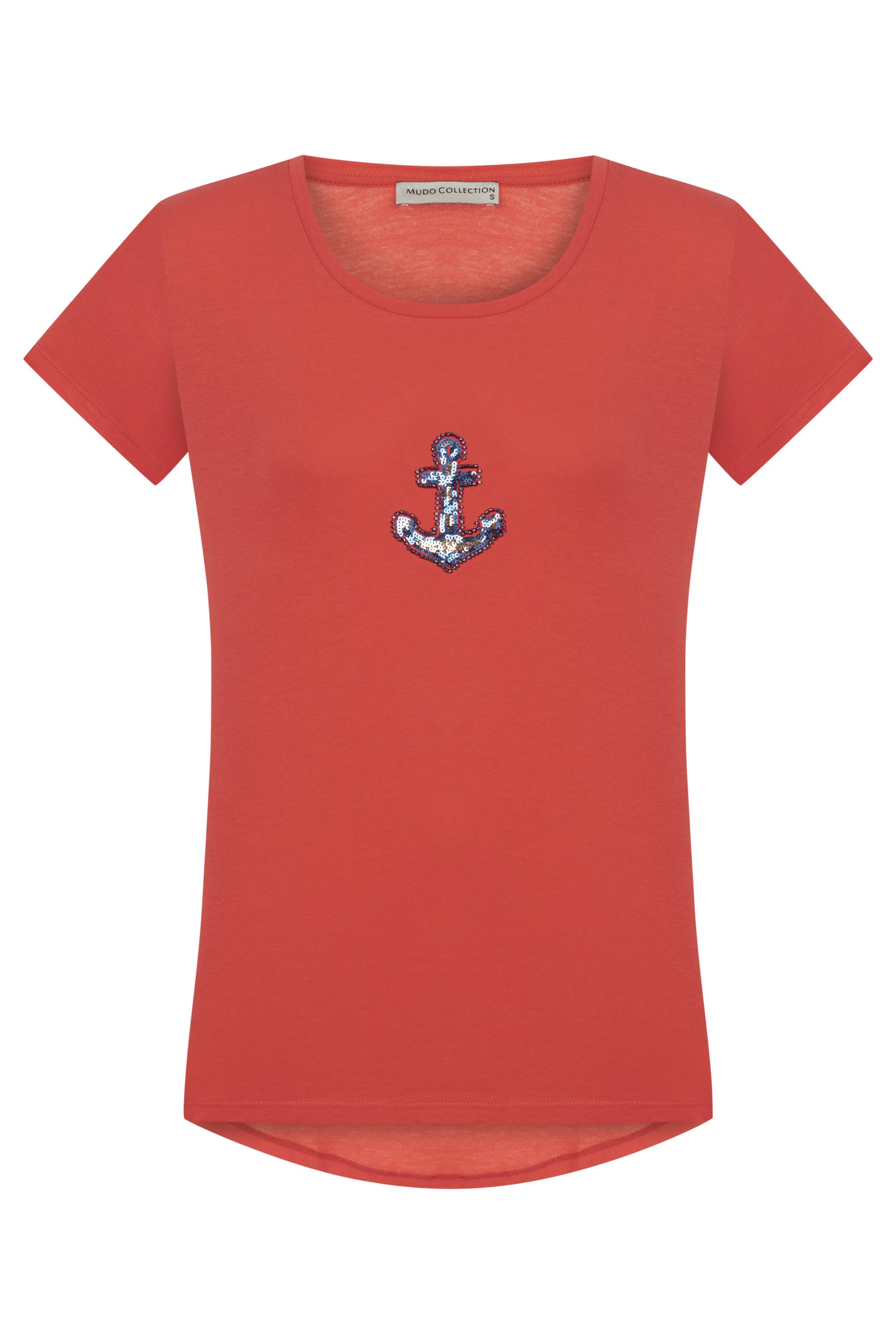 PAYETLİ ÇAPA DETAYLI KISA KOLLU T-SHIRT