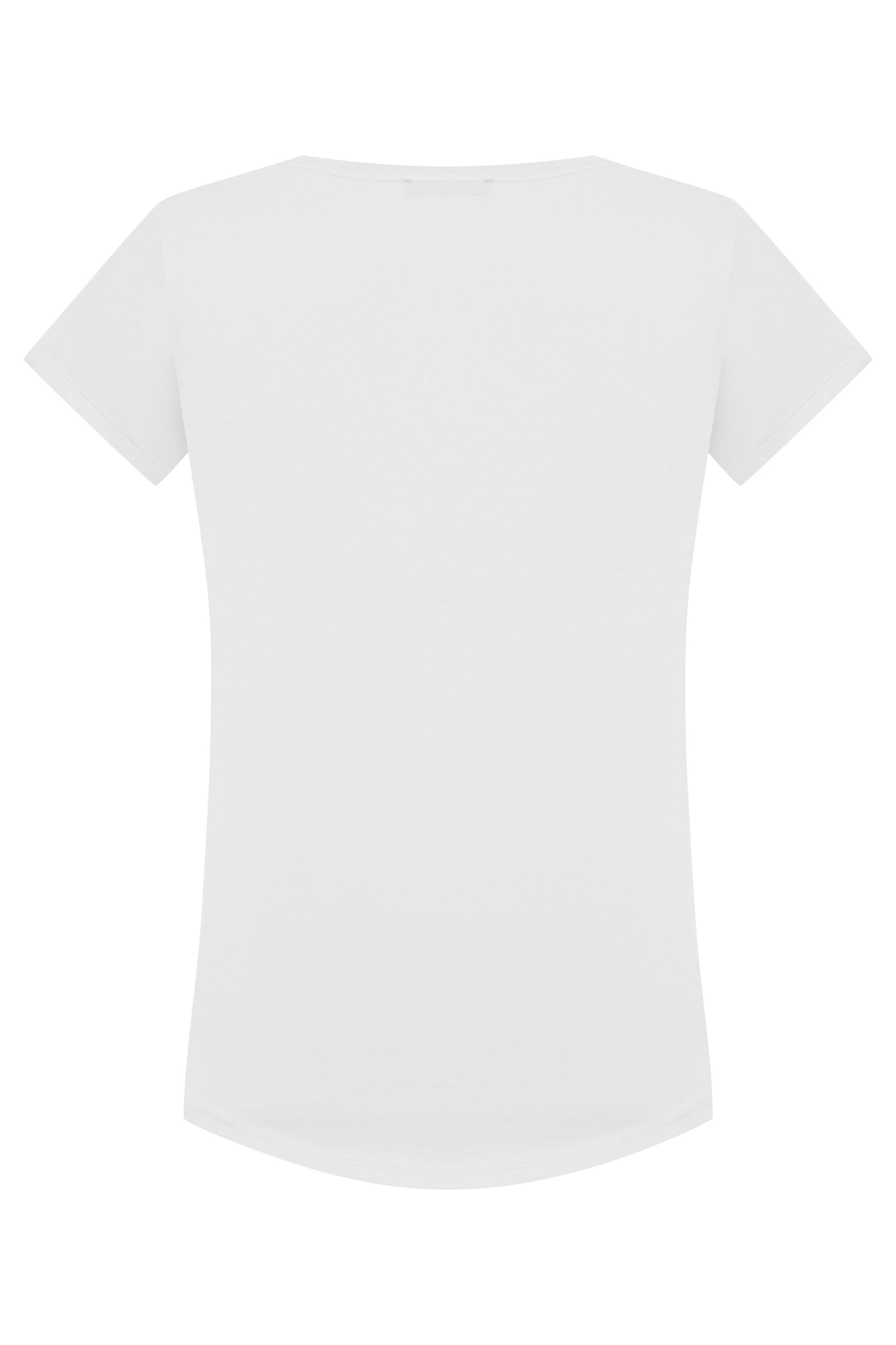 BALIK BASKILI KISA KOLLU T-SHIRT