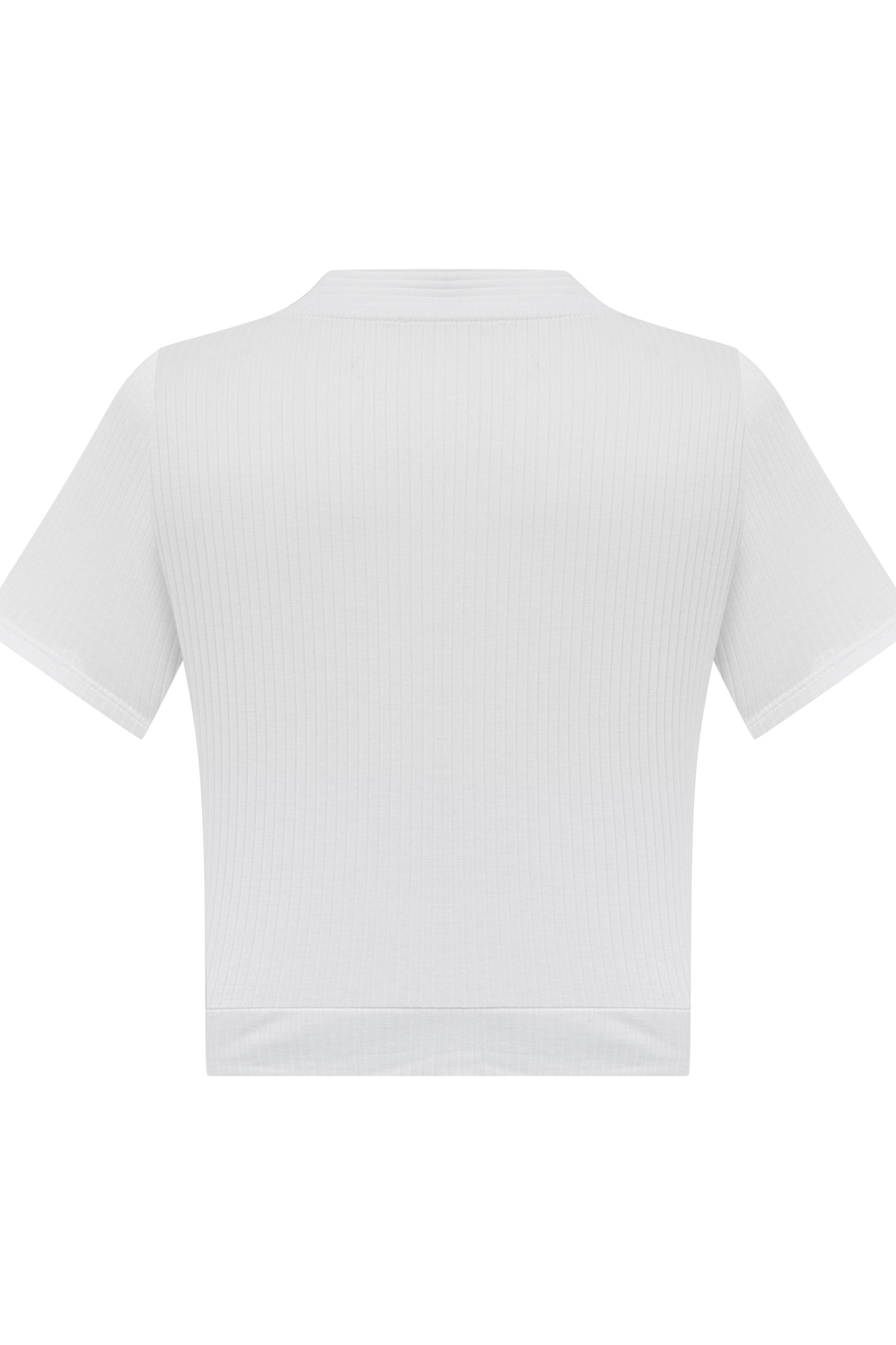 DÜĞME DETAYLI KISA KOLLU T-SHIRT