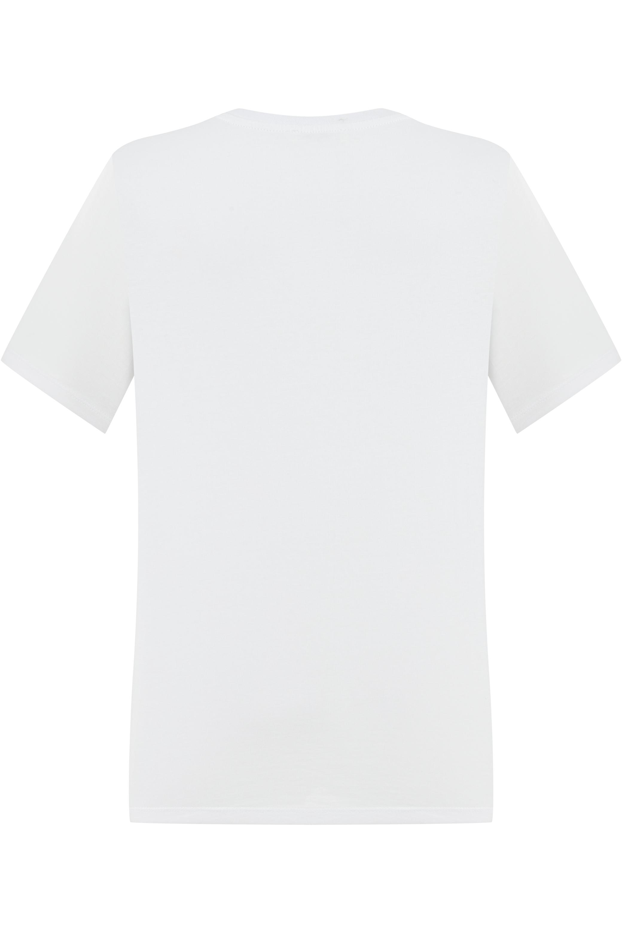 BASKILI BİSİKLET YAKA KISA KOLLU T-SHIRT