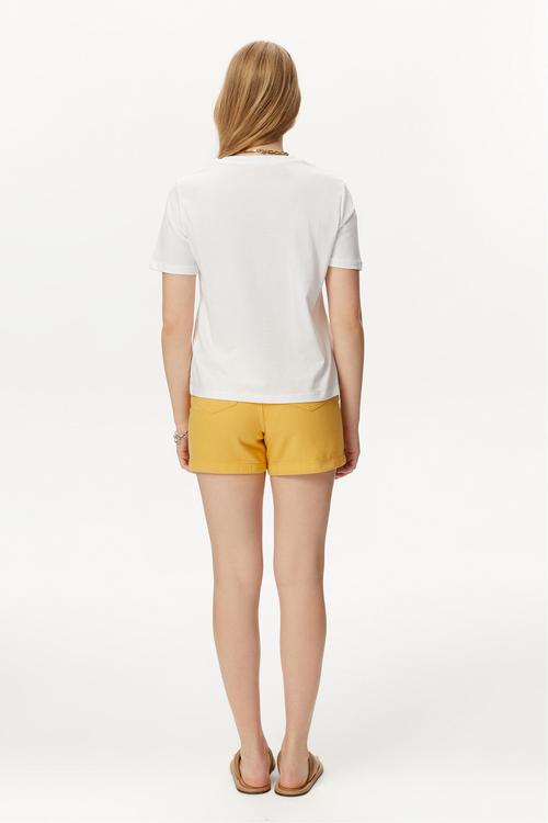  BASKILI BİSİKLET YAKA KISA KOLLU T-SHIRT