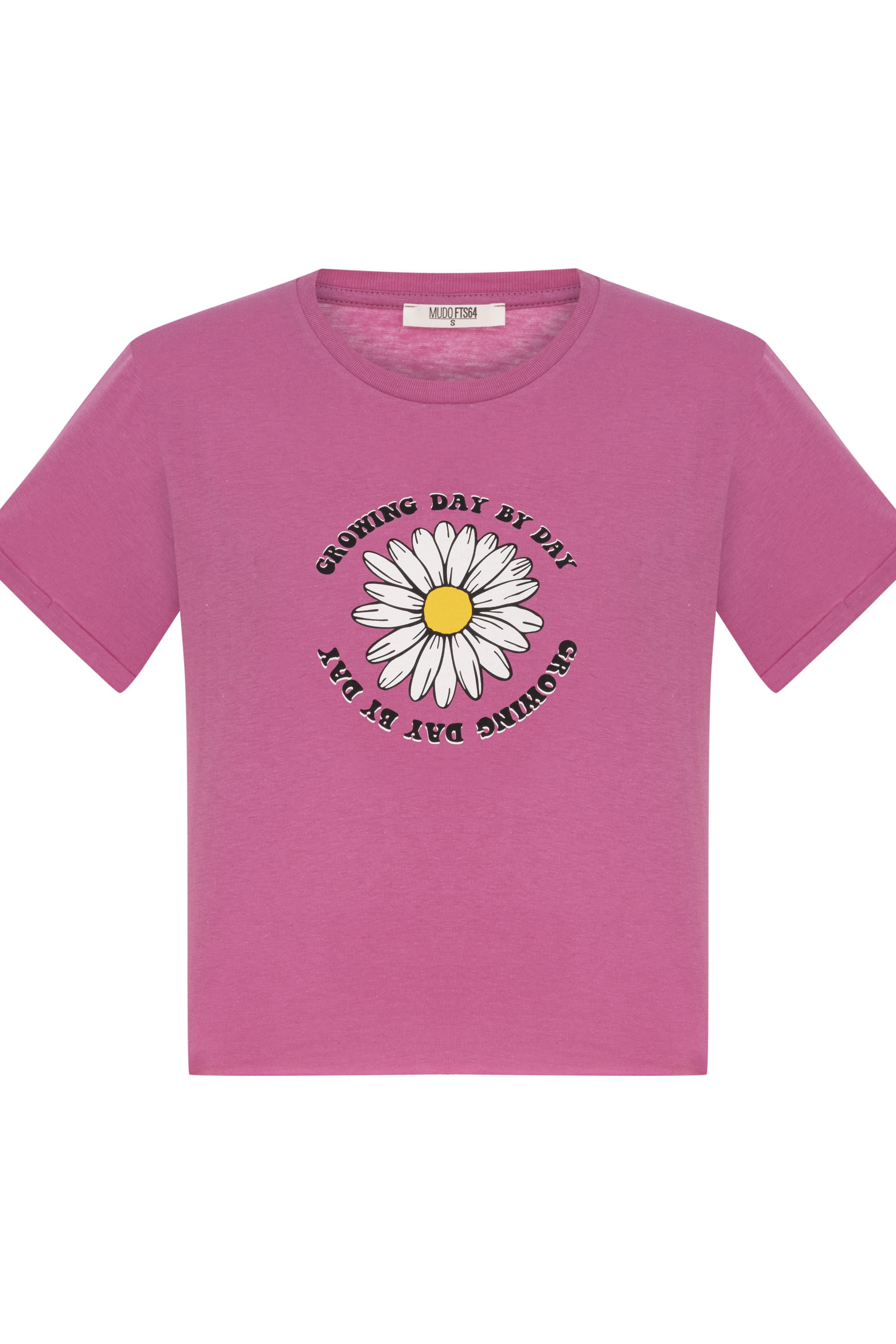 PAPATYA DESENLİ KISA KOLLU T-SHIRT