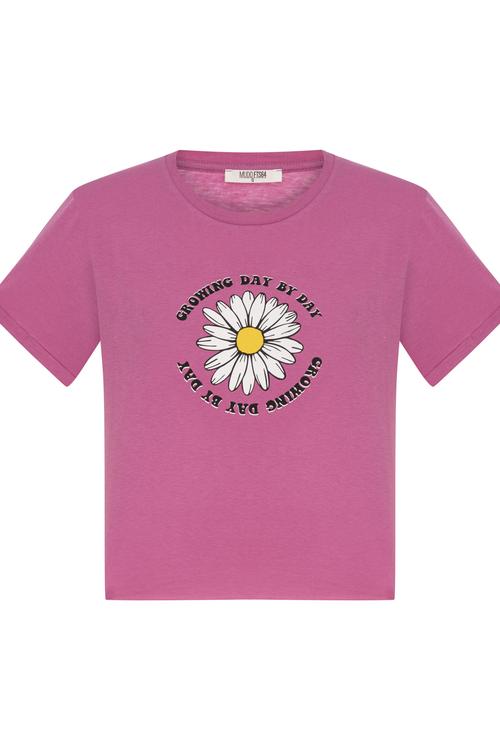  PAPATYA DESENLİ KISA KOLLU T-SHIRT