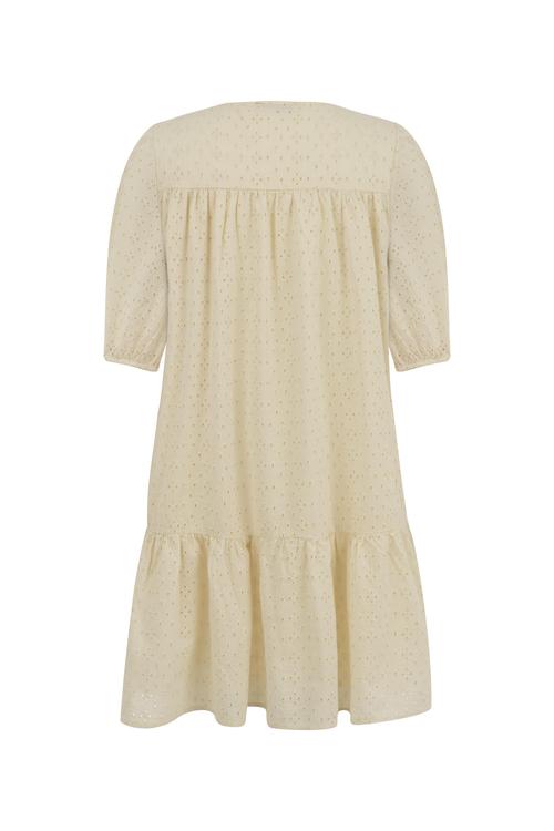  DENİZ KABUĞU DETAYLI FİSTO MİNİ ELBİSE