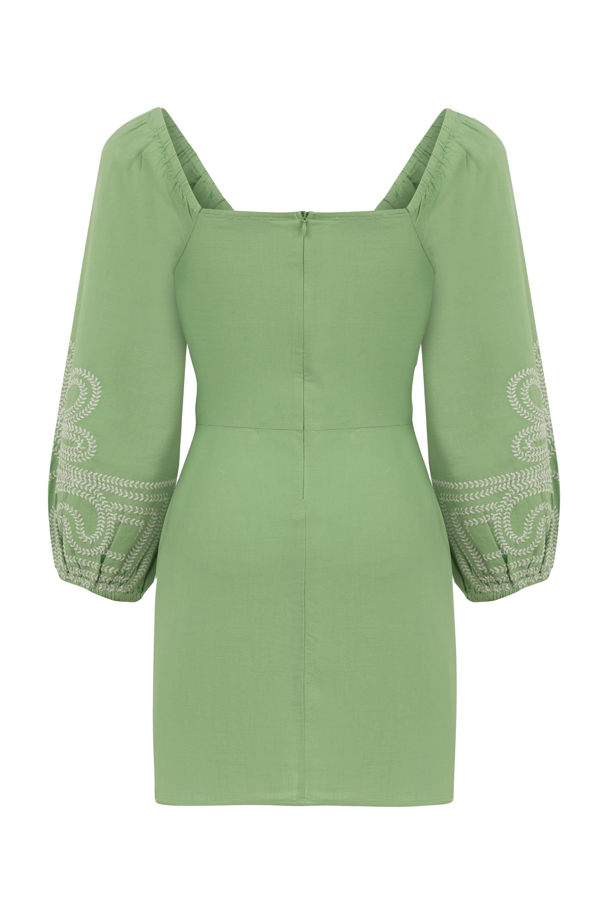 NAKIŞLI BÜZGÜLÜ MİNİ ELBİSE