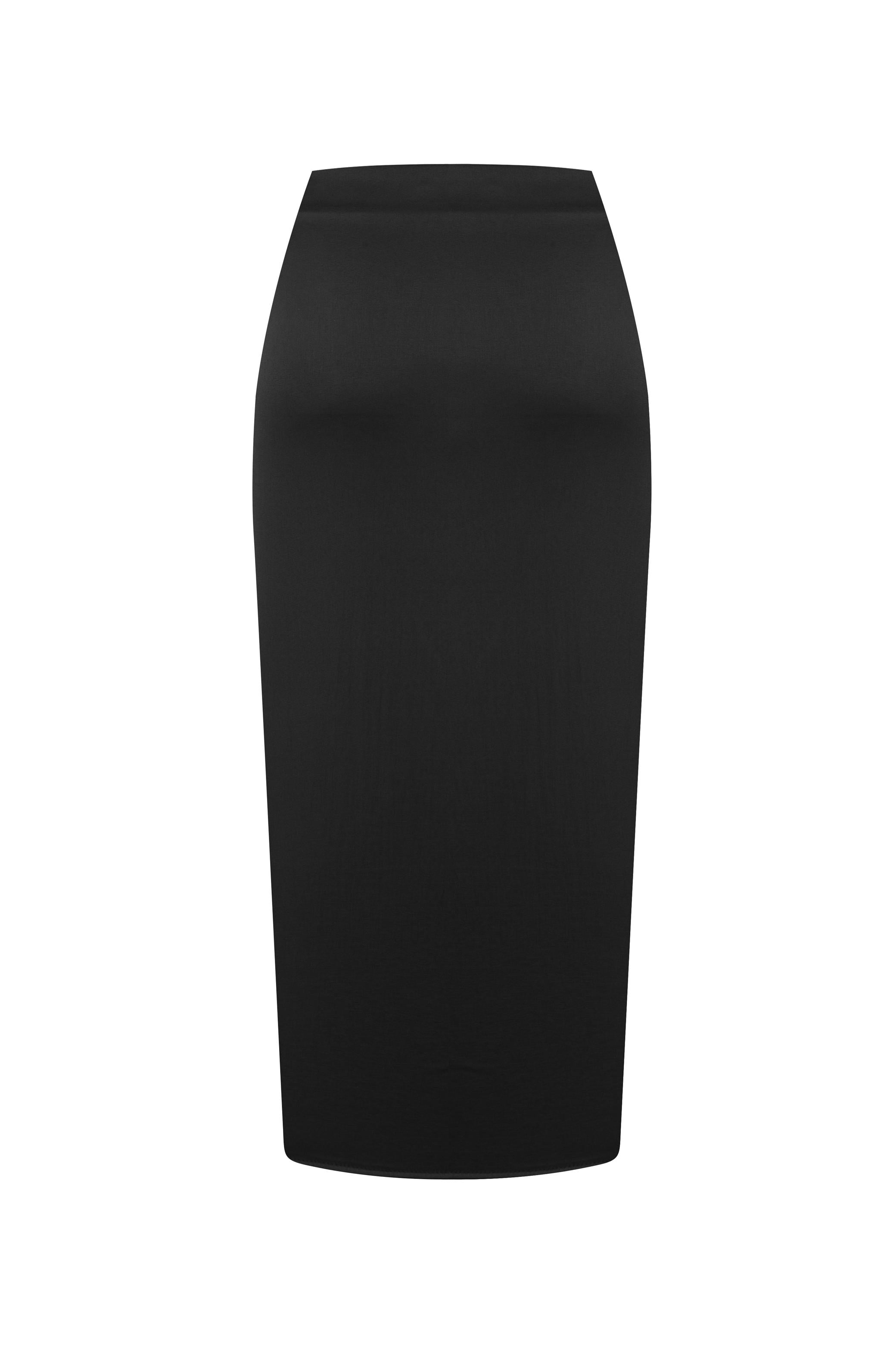 DRAPELİ YIRTMAÇLI MİDİ ETEK