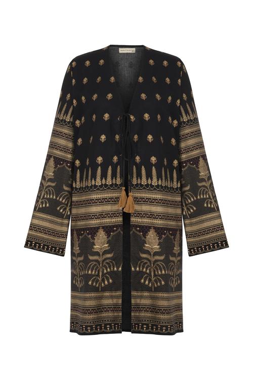  ETNİK DESENLİ PLAJ KİMONO