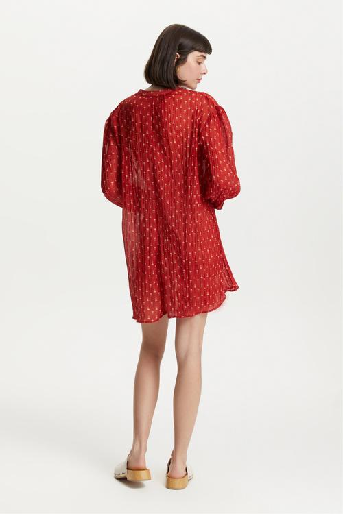  ETNİK DESENLİ MİNİ ELBİSE