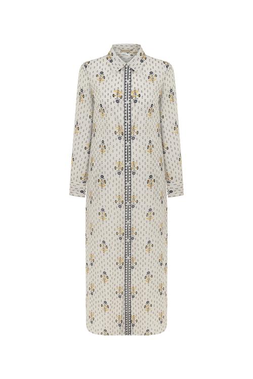  ETNİK DESENLİ UZUN ELBİSE