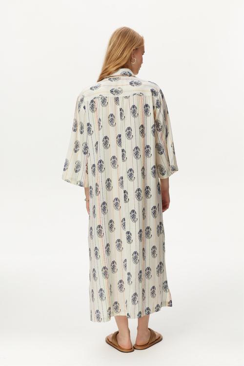  YIRTMAÇLI UZUN PLAJ ELBİSESİ