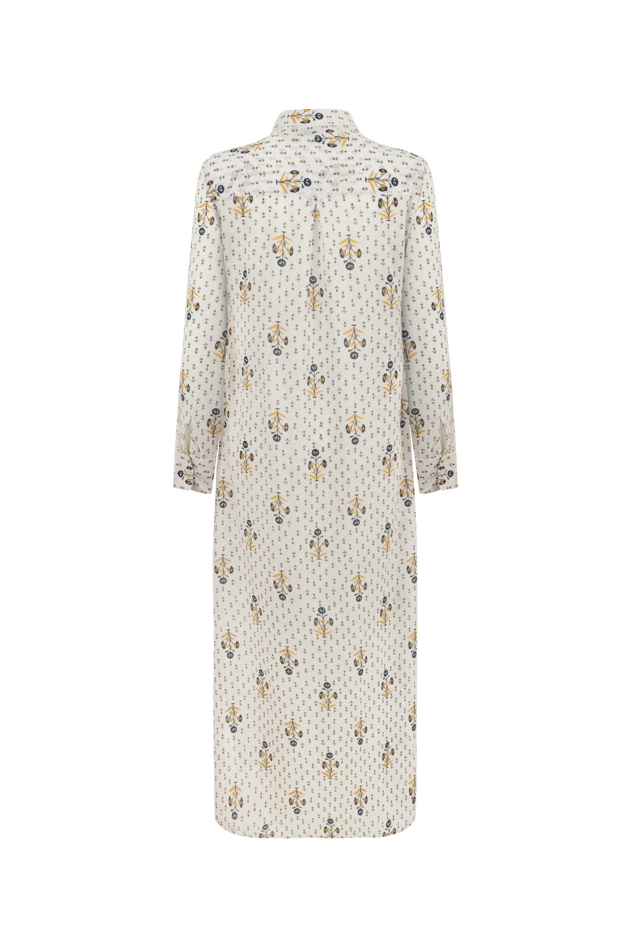 ETNİK DESENLİ UZUN ELBİSE