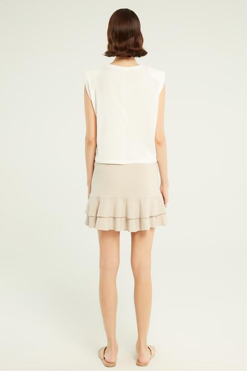  VATKALI BİSİKLET YAKA KOLSUZ T-SHIRT