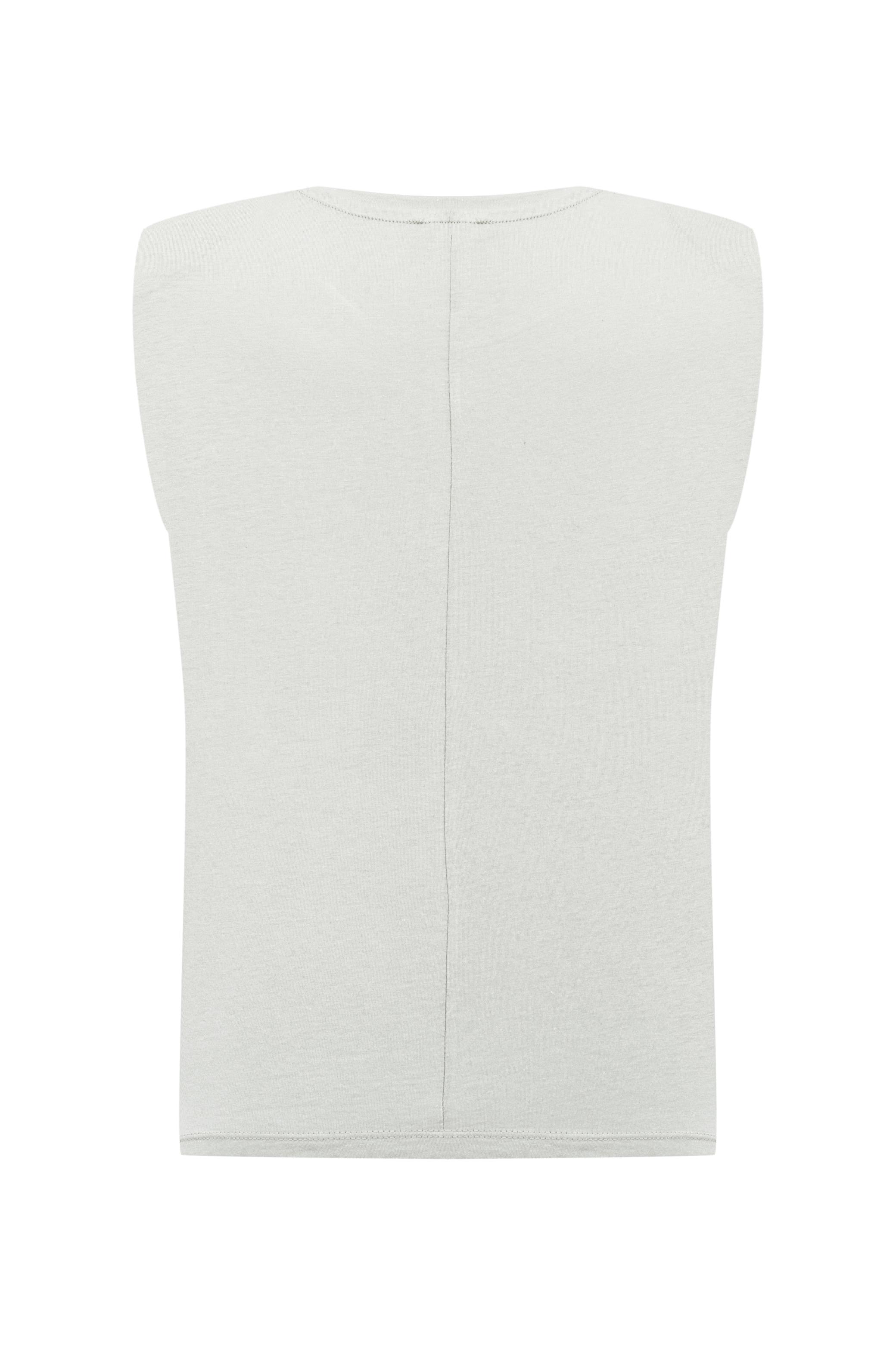 VATKALI BİSİKLET YAKA KOLSUZ T-SHIRT