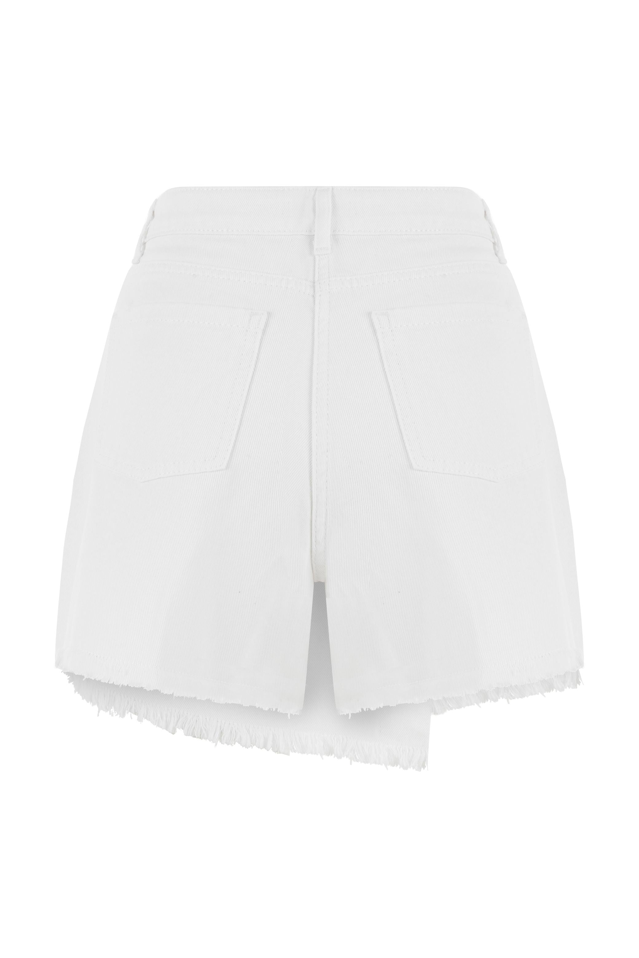 KESİK UÇLU MİNİ ŞORT ETEK