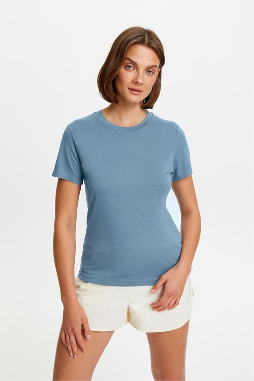  BİSİKLET YAKA KISA KOLLU T-SHIRT