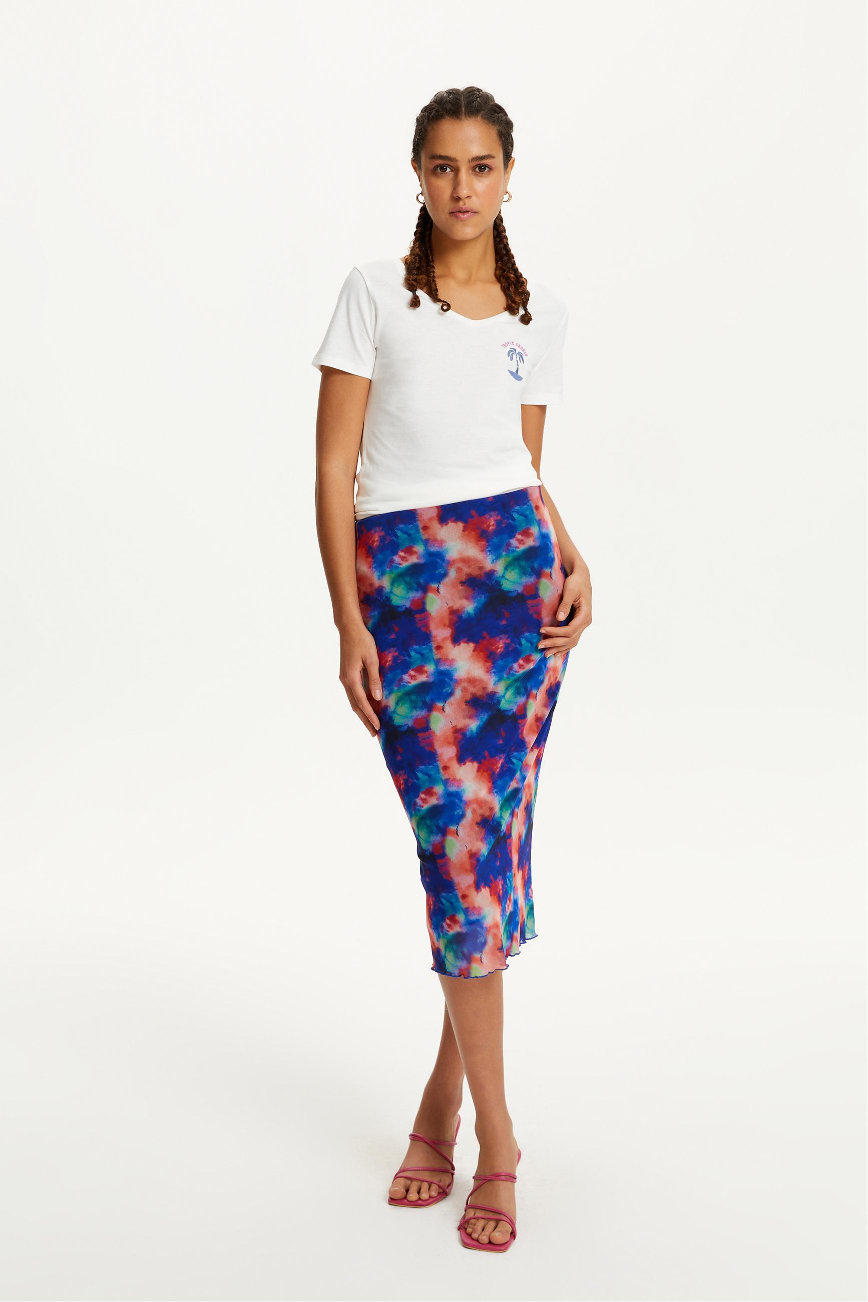 DESENLİ MİDİ ETEK