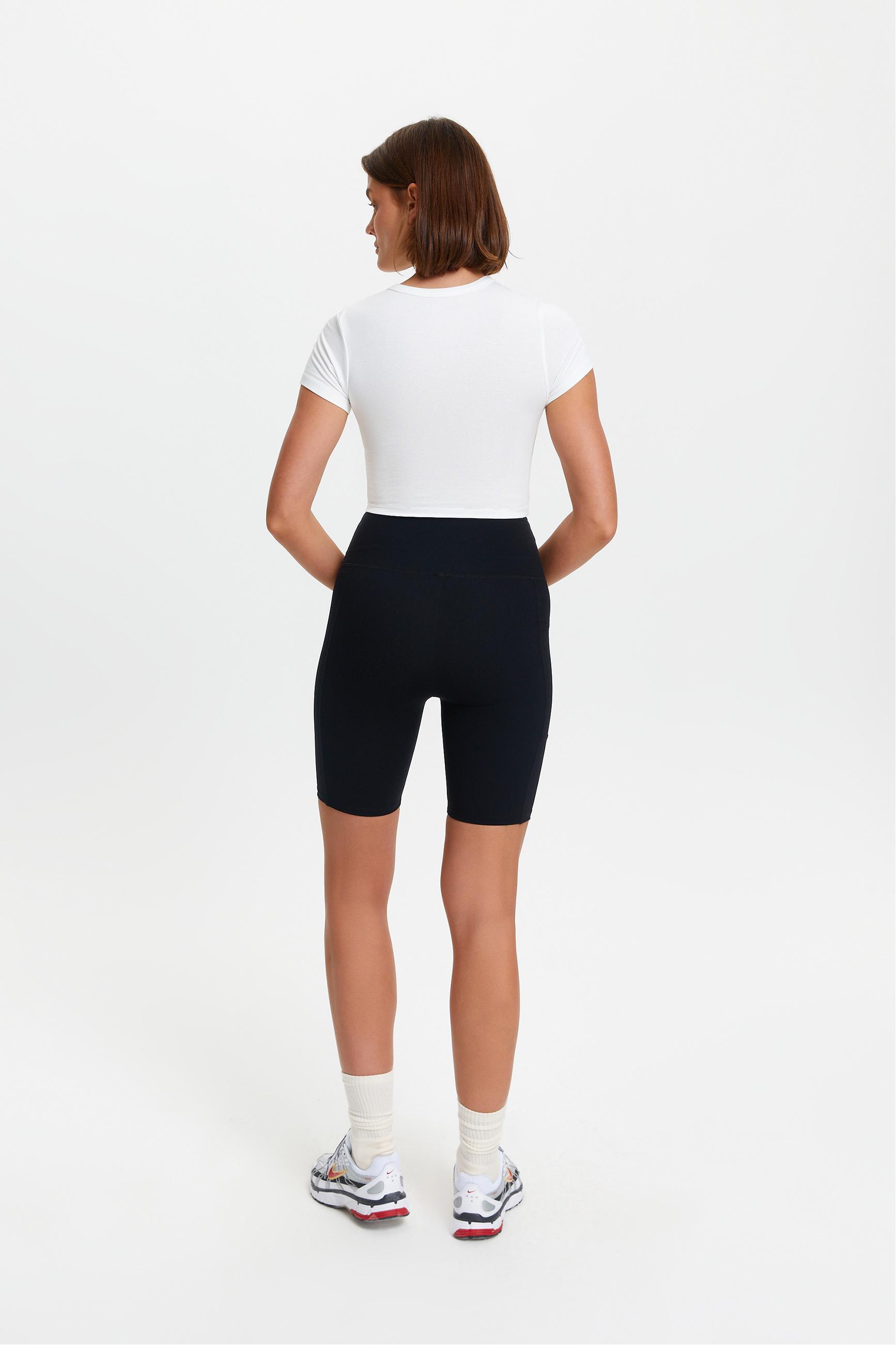 BİSİKLET YAKA CROP TOP