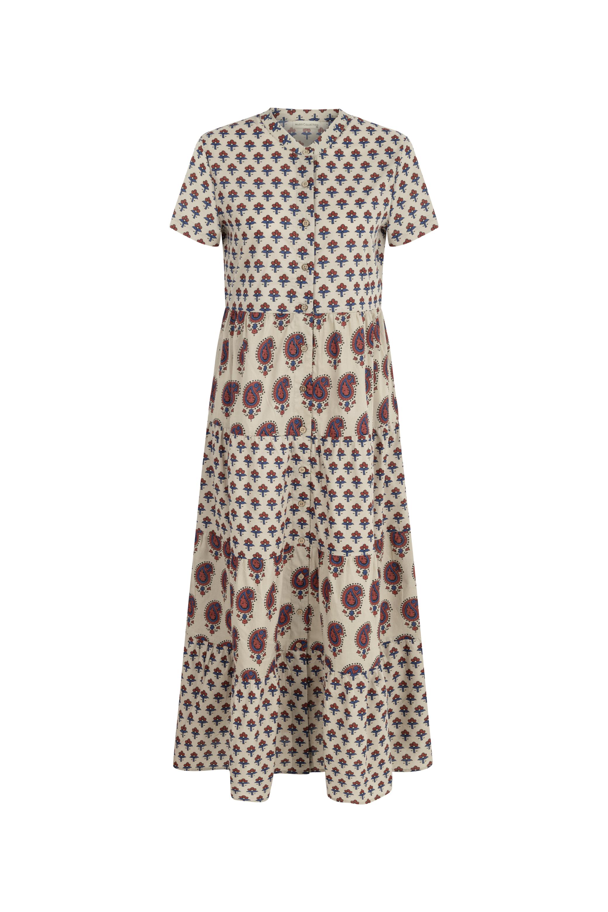 ETNİK DESENLİ UZUN GÖMLEK ELBİSE