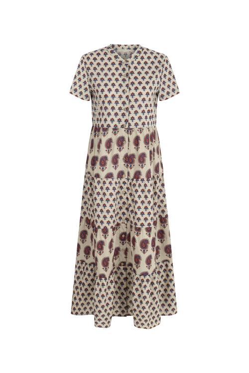  ETNİK DESENLİ UZUN GÖMLEK ELBİSE