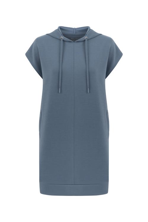  KAPÜŞONLU MİNİ SWEAT ELBİSE