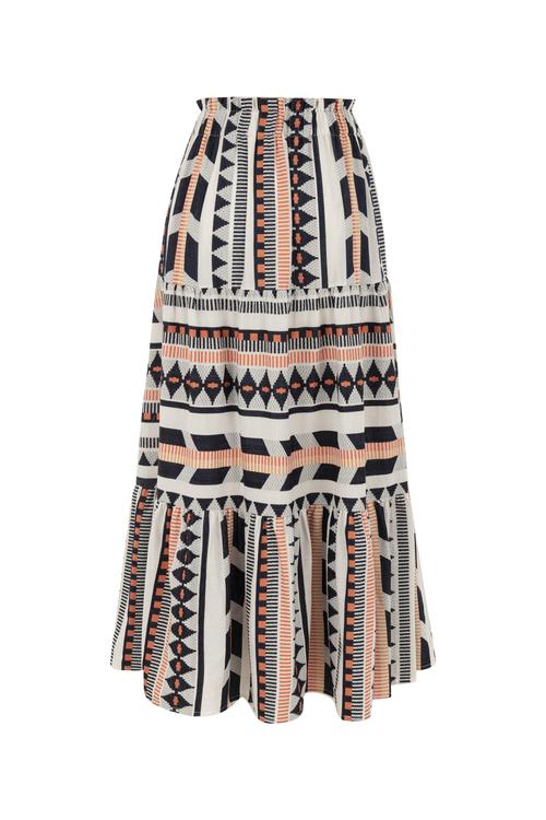  ETNİK DESENLİ UZUN ETEK
