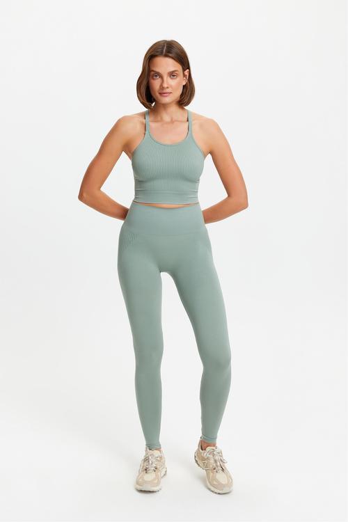  ÇAPRAZ SIRT DETAYLI FİTİLLİ CROP ATLET