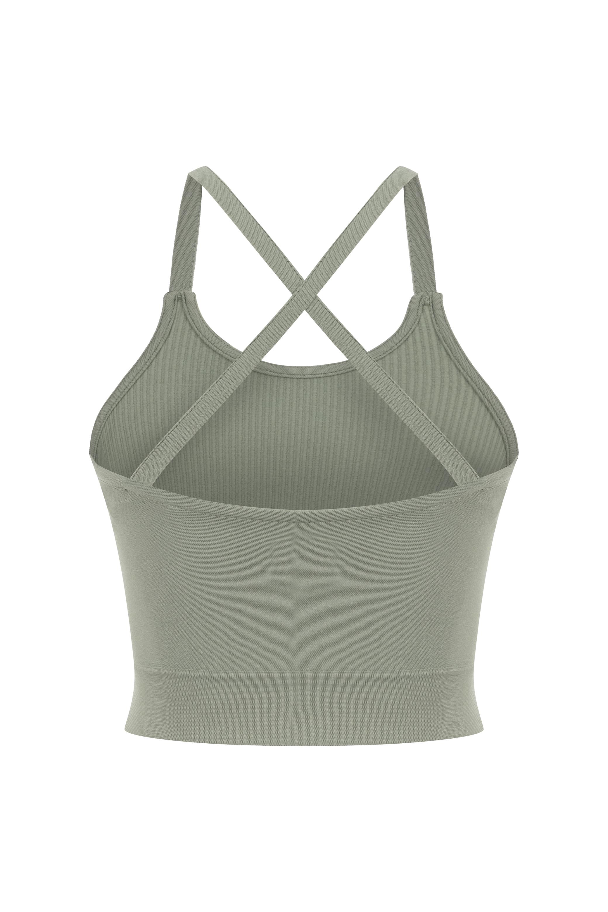 ÇAPRAZ SIRT DETAYLI FİTİLLİ CROP ATLET