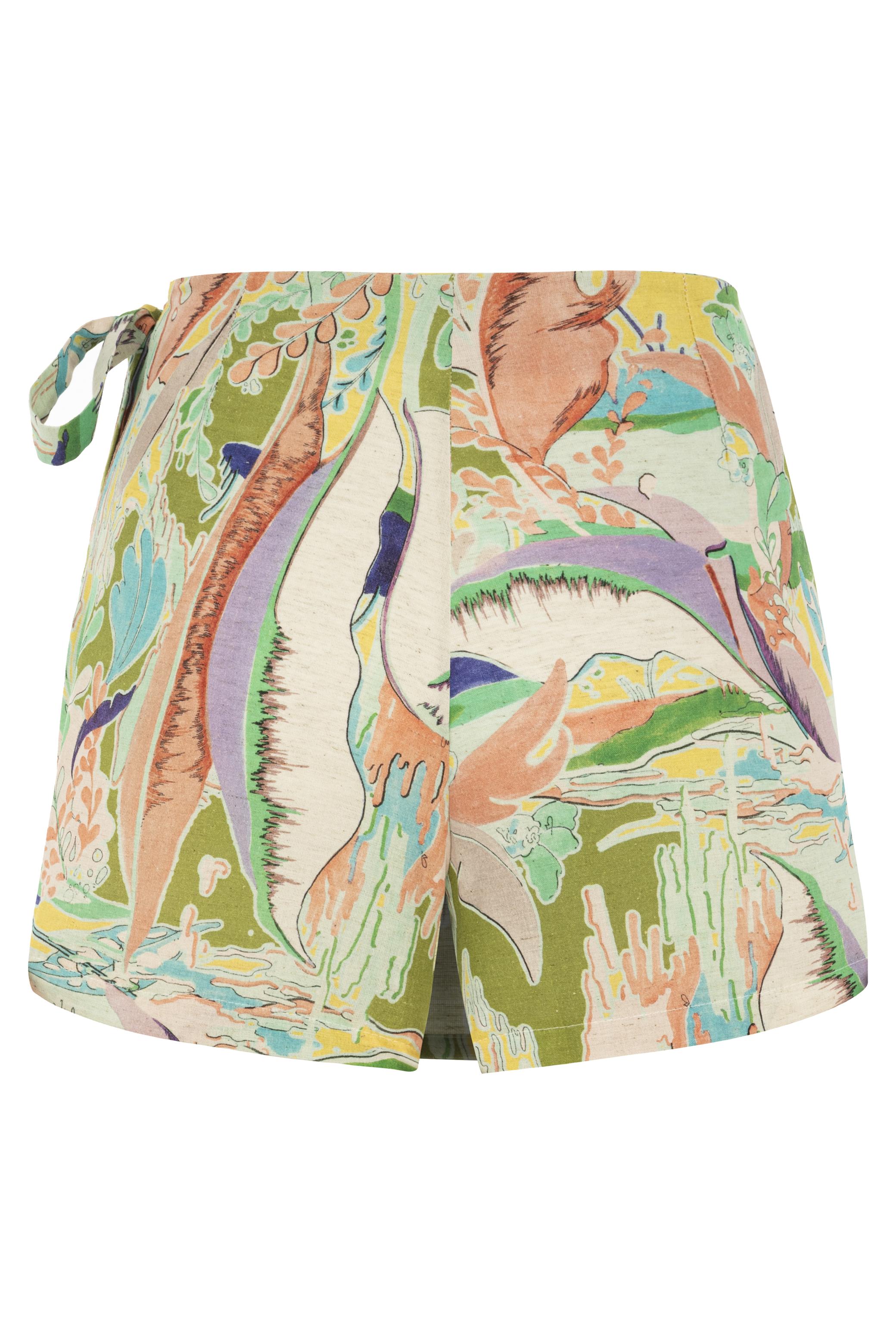 ÇİÇEK DESENLİ MİNİ ŞORT ETEK