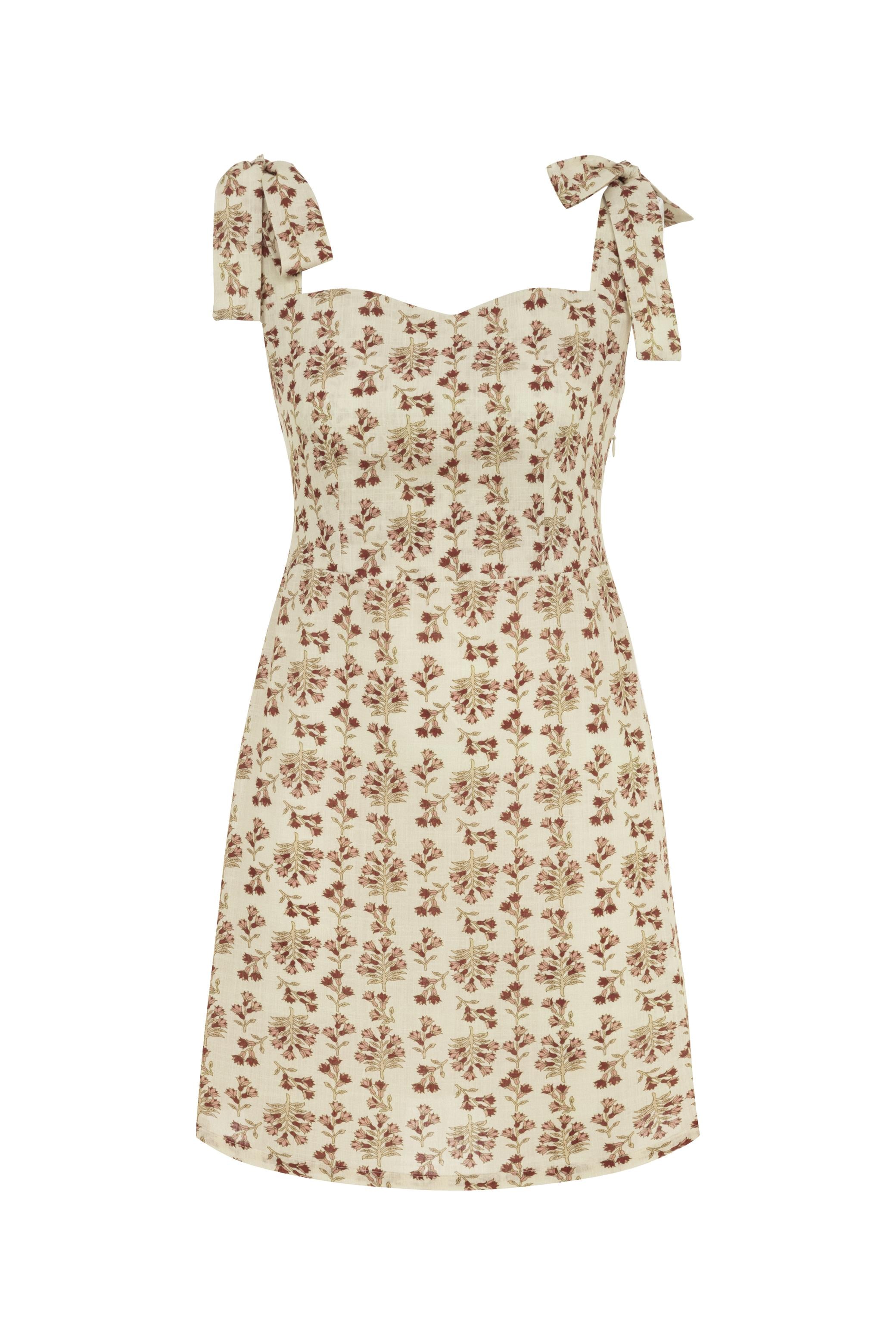 ÇİÇEK DESENLİ MİNİ ELBİSE