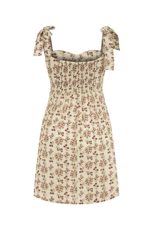  ÇİÇEK DESENLİ MİNİ ELBİSE