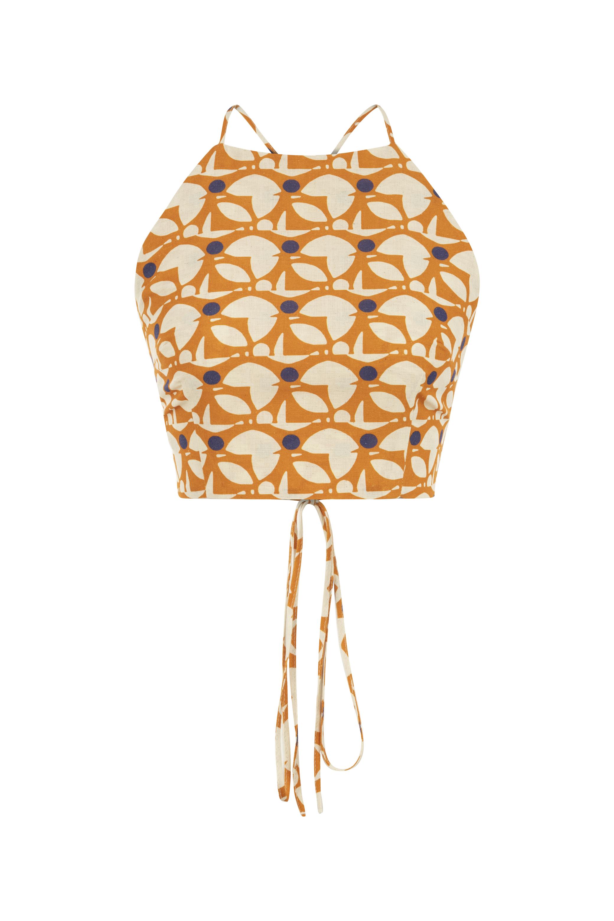 BAĞLAMA DETAYLI JAKARLI BLUZ