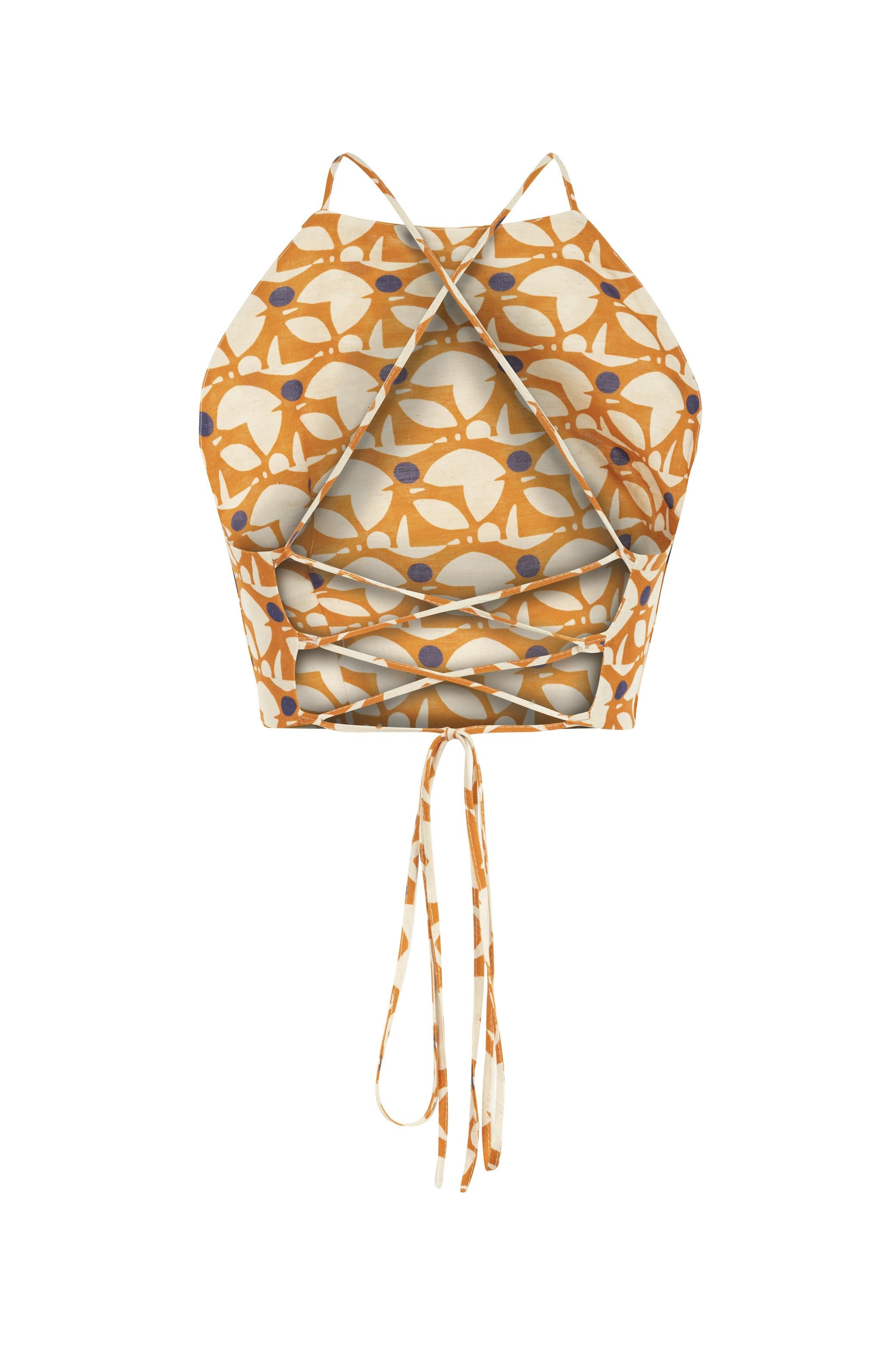 BAĞLAMA DETAYLI JAKARLI BLUZ