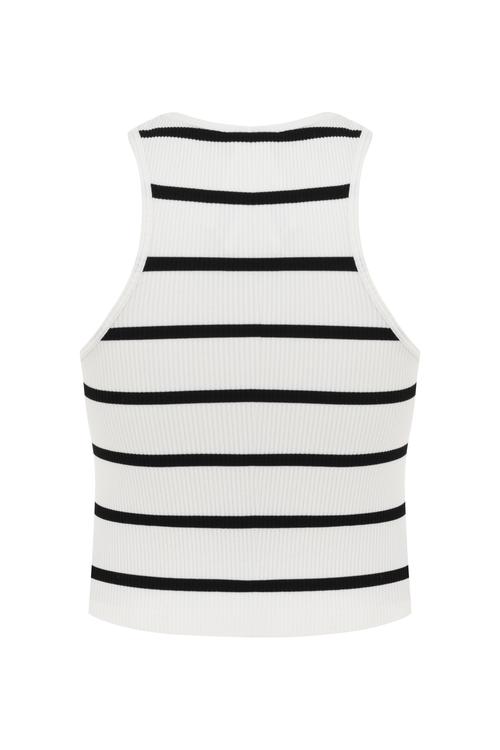  ÇİZGİLİ HALTER YAKA BLUZ