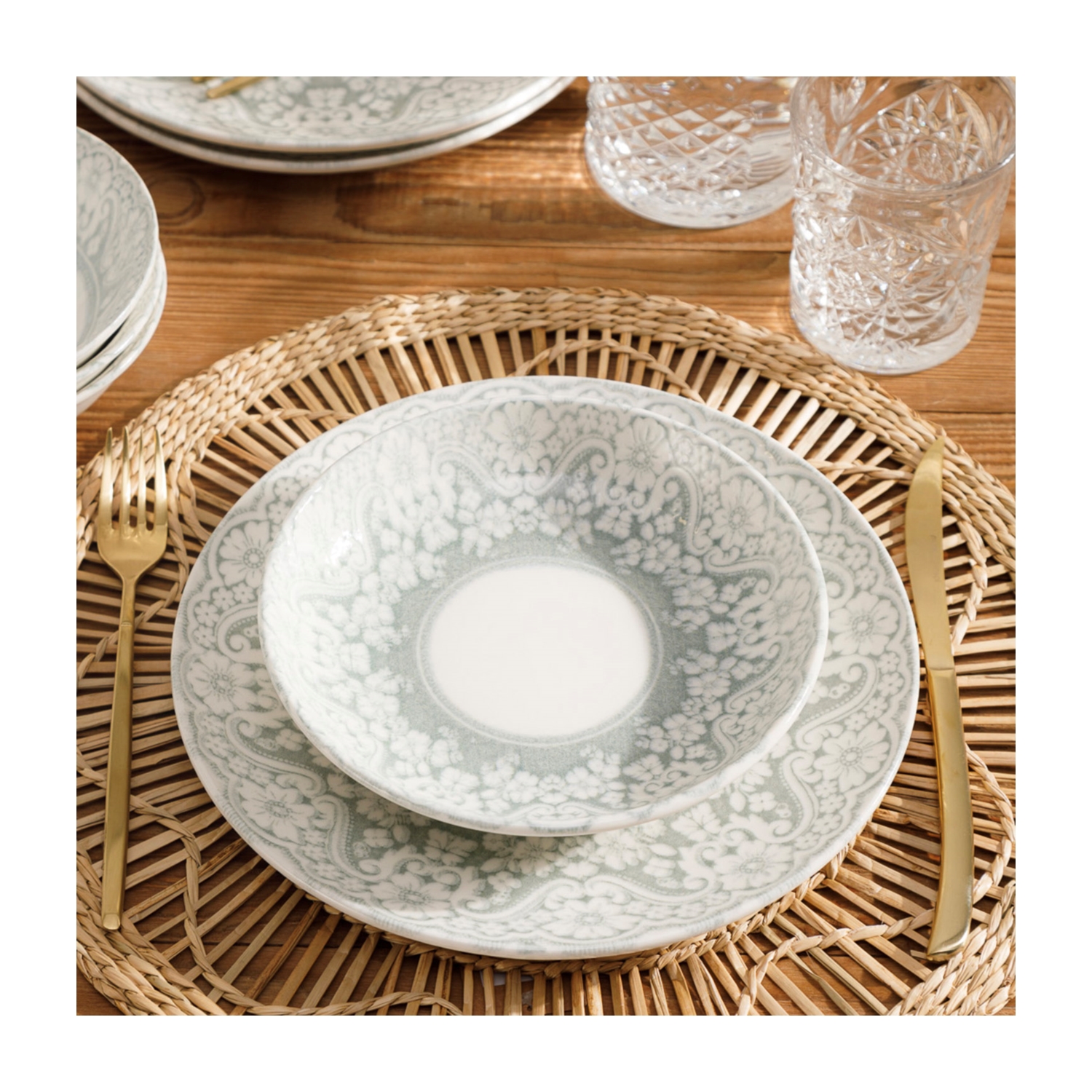 NEW AGE PORSELEN YEMEK TAKIMI 12 PARÇA -ROMANTIC