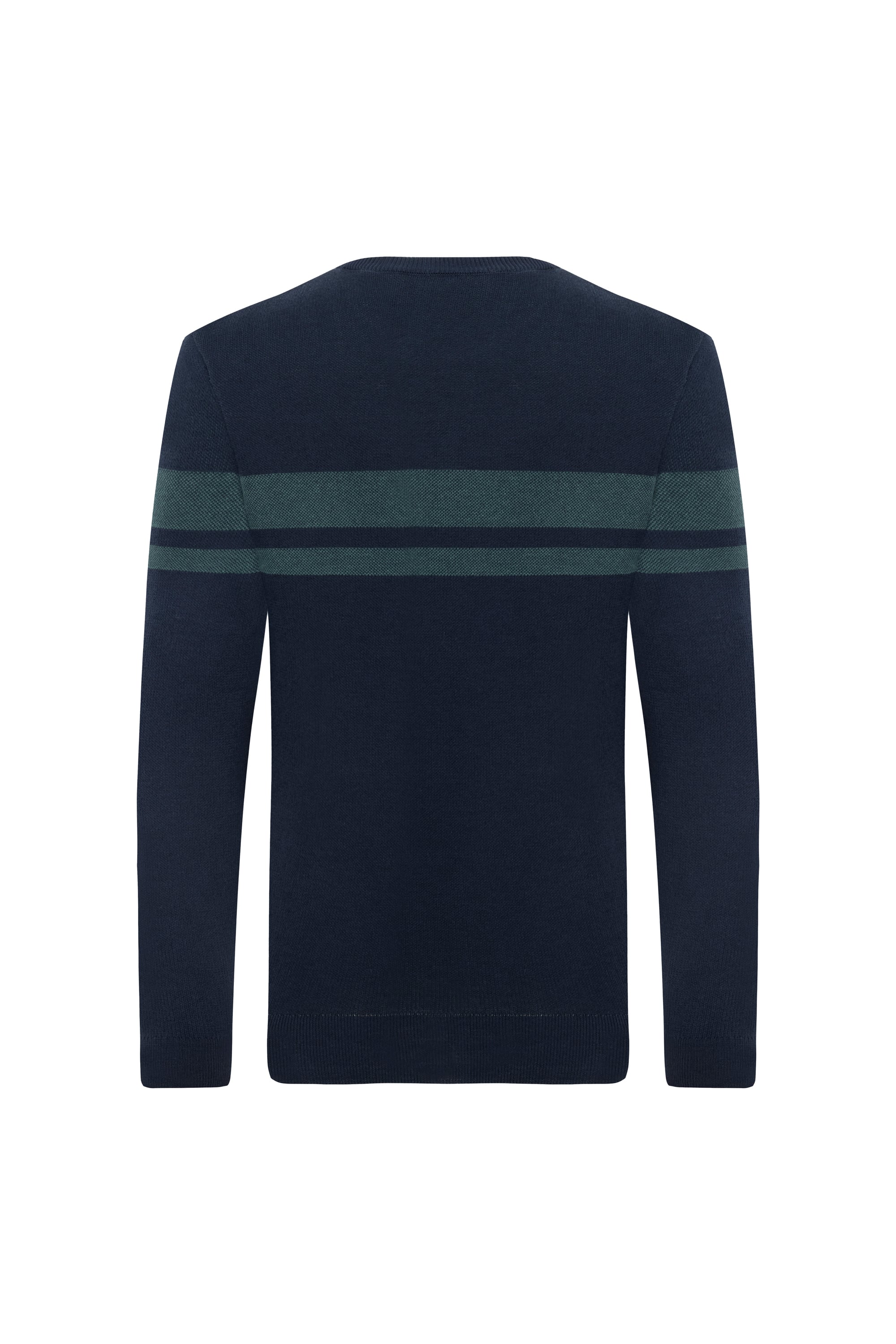 ÇİZGİLİ BİSİKLET YAKA TRİKO KAZAK