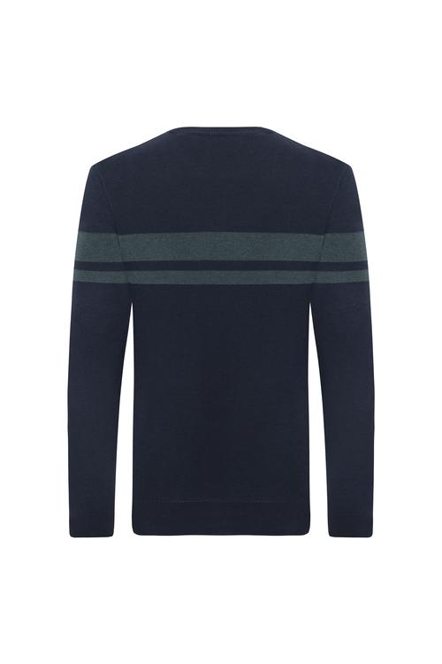  ÇİZGİLİ BİSİKLET YAKA TRİKO KAZAK